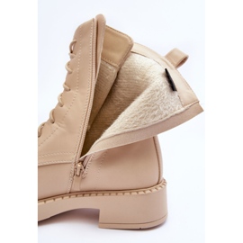 WS1 Stivali da lavoro con tacco piatto Aganne beige chiaro 2