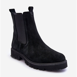 Stivali Jodhpur in camoscio nero Nicole 2672 1