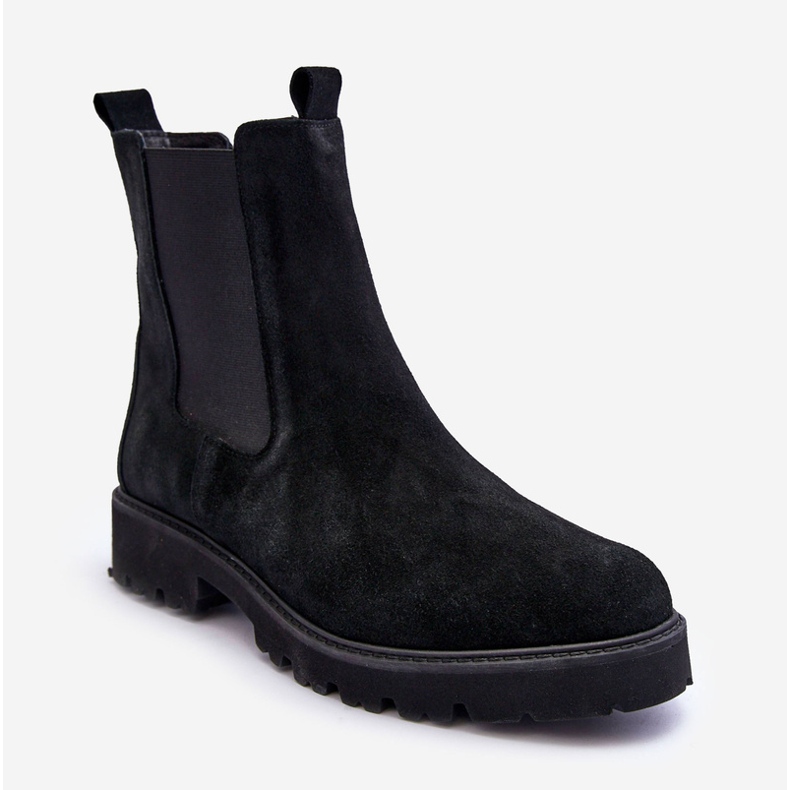 Stivali Jodhpur in camoscio nero Nicole 2672 1