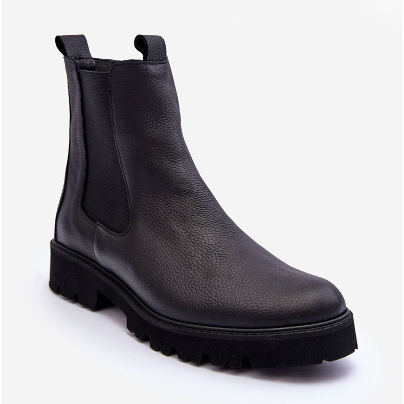 Stivali in Pelle Stivali Jodhpur Nero Nicole 2672 1