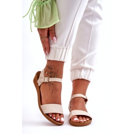Arya Sandali Classici Con Zeppa Bassa Beige 3