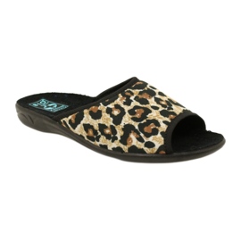 Pantofole leopardate da donna Adanex 16833 nero 1