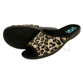 Pantofole leopardate da donna Adanex 16833 nero 4