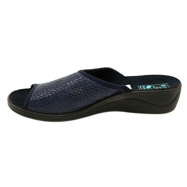 Pantofole da donna a spina di pesce Adanex 26039 blu navy 2