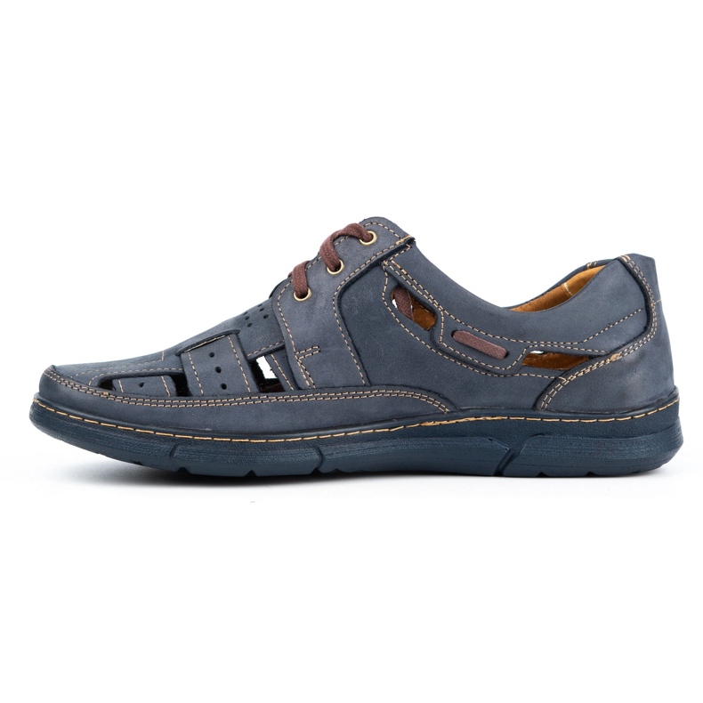 Olivier Scarpe estive traforate da uomo 600 blu navy 1