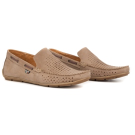 Olivier Mocassini estivi da uomo in pelle 085DKNT marrone 2