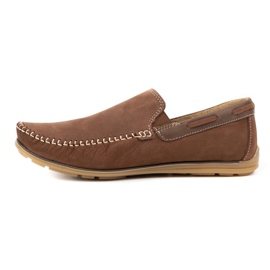 KOMODO Mocassini da uomo in pelle 920K marrone 1