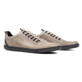 Polbut Scarpe casual da uomo in pelle 2121/2 grigio 1