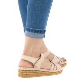 WASAK Comodi sandali da donna in pelle 0658W beige 1