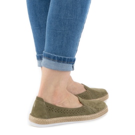 WASAK Scarpe donna espadrillas in pelle 0646W verde 1