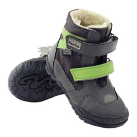 Stivali bartuś stivali con membrana 315 per velcro grigio/verde 3