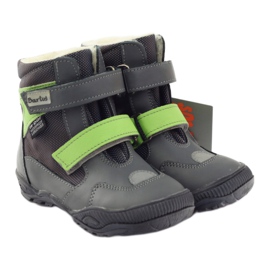 Stivali bartuś stivali con membrana 315 per velcro grigio/verde 4