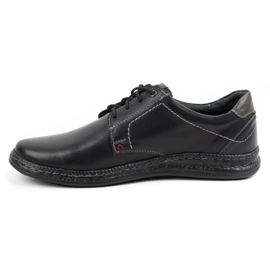 Olivier Scarpa casual da uomo in pelle 930MA nera nero 1