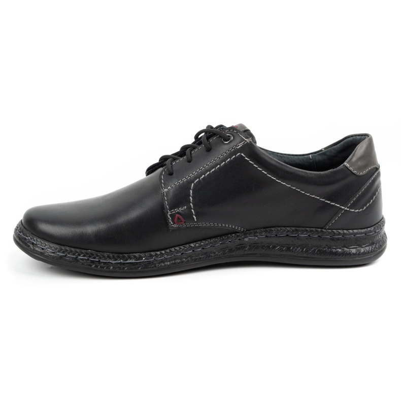 Olivier Scarpa casual da uomo in pelle 930MA nera nero 1