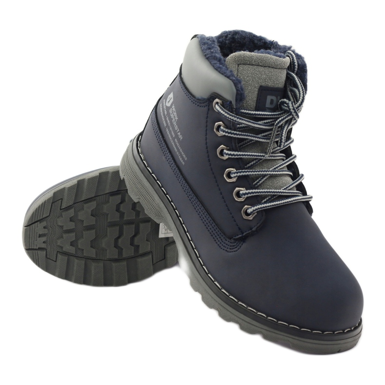 DK Scarponi da trekking invernali con cerniera 75009 blu navy grigio 3