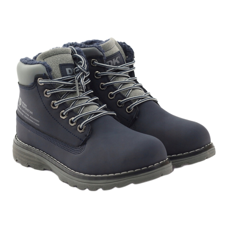 DK Scarponi da trekking invernali con cerniera 75009 blu navy grigio 4
