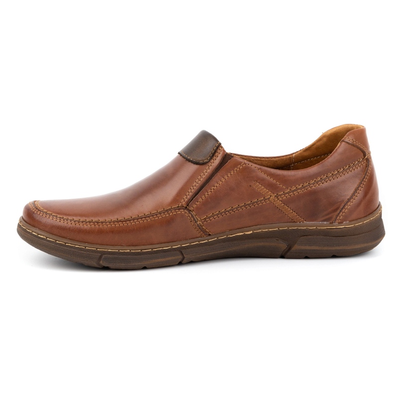 Olivier Slip-on da uomo in pelle 62K marrone 1