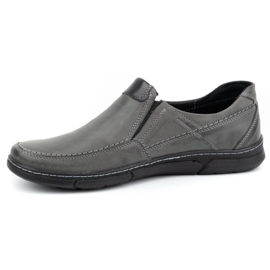 Olivier Slip-on da uomo in pelle 62K grigio 1