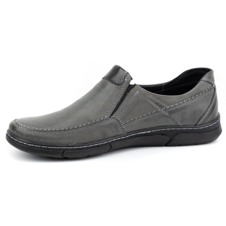 Olivier Slip-on da uomo in pelle 62K grigio 1