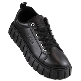 Scarpe stringate da donna nere Big Star MM274617 nero 1