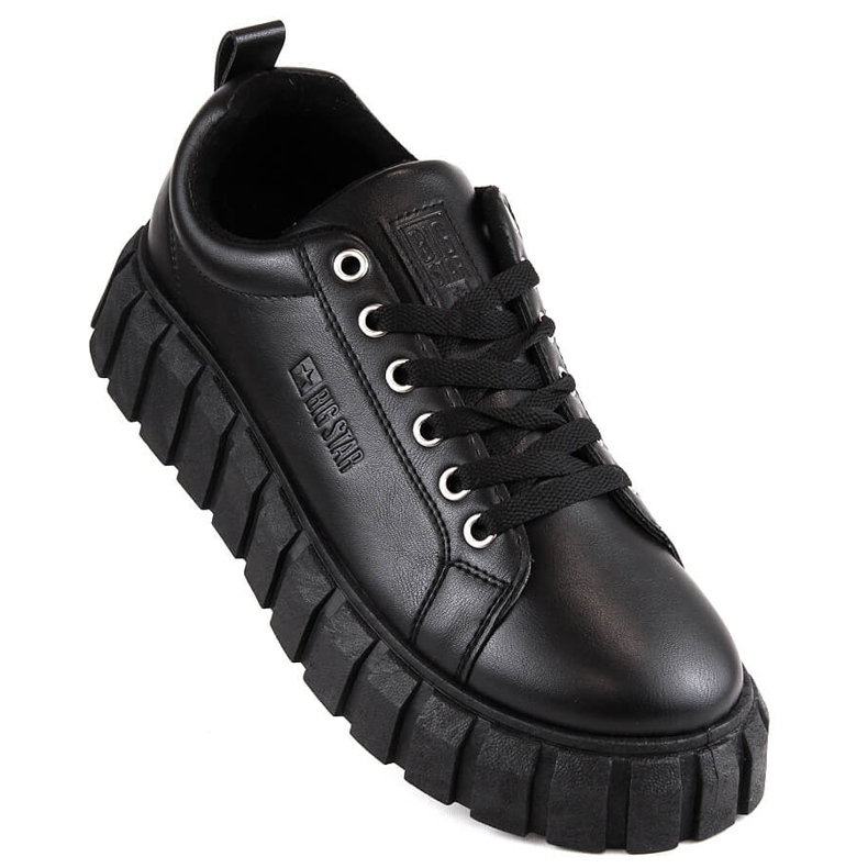 Scarpe stringate da donna nere Big Star MM274617 nero 1