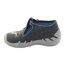 Scarpe per bambini Befado 110p307 pantofole rosso grigio arancia blu 2