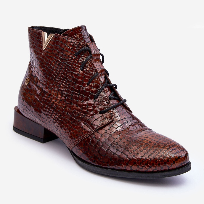 Stivali da donna in pelle Maciejka 5743C-02 Marrone 1