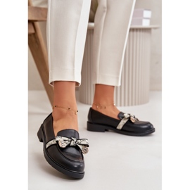 Mocassini Donna in Pelle Nero S.Barski HY330 2