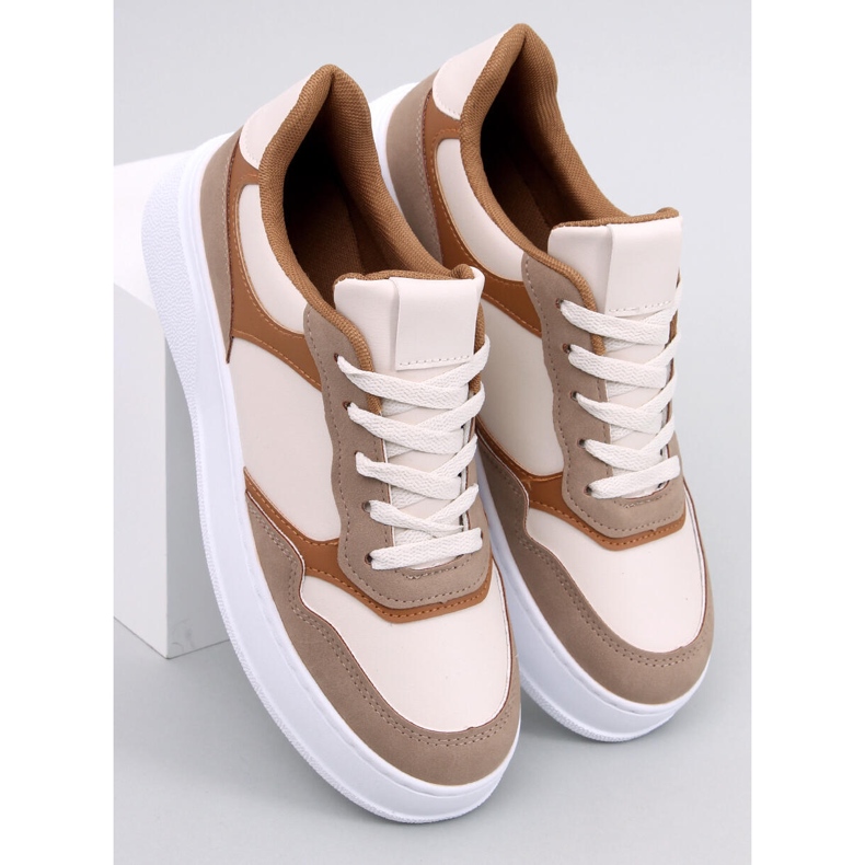Sneakers da donna Brewer Khaki panda beige 1