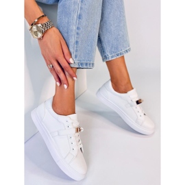 Sneakers da donna con chiusura Graff Gold bianco 1