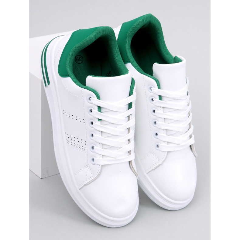 Sneakers con zeppa Maes Green bianco 1