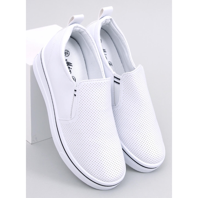 Jenkins Sneaker slip-on con zeppa bianca bianco 1
