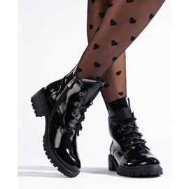 Stivali laccati neri da donna Vinceza nero 2