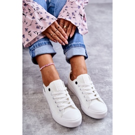 Sneakers Basse da Donna in Pelle Big Star KK274010 Bianche bianco 1