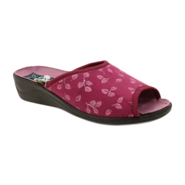 Pantofole in velluto bordeaux Adanex 28271 Aloe Vera rosso 1