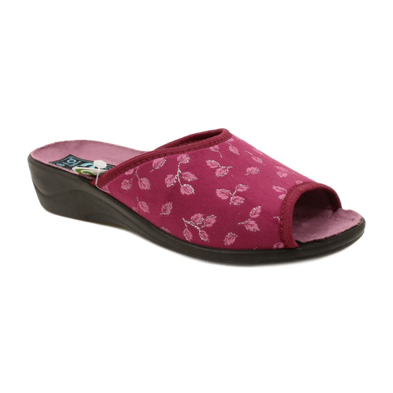Pantofole in velluto bordeaux Adanex 28271 Aloe Vera rosso 1