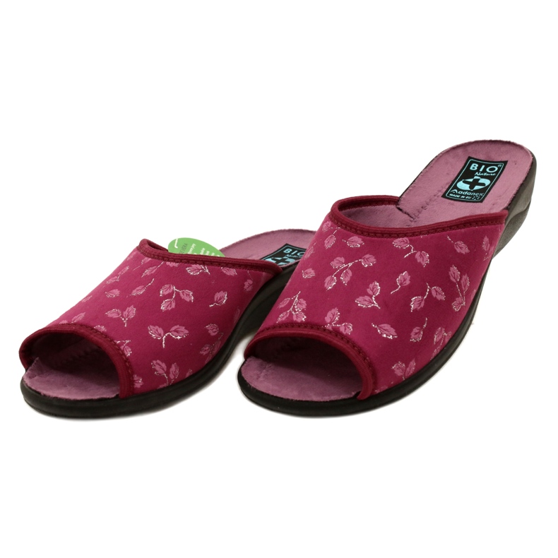 Pantofole in velluto bordeaux Adanex 28271 Aloe Vera rosso 3