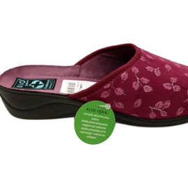 Pantofole in velluto bordeaux Adanex 28271 Aloe Vera rosso 6