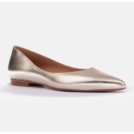 Marco Shoes Ballerine sottili d'oro 1