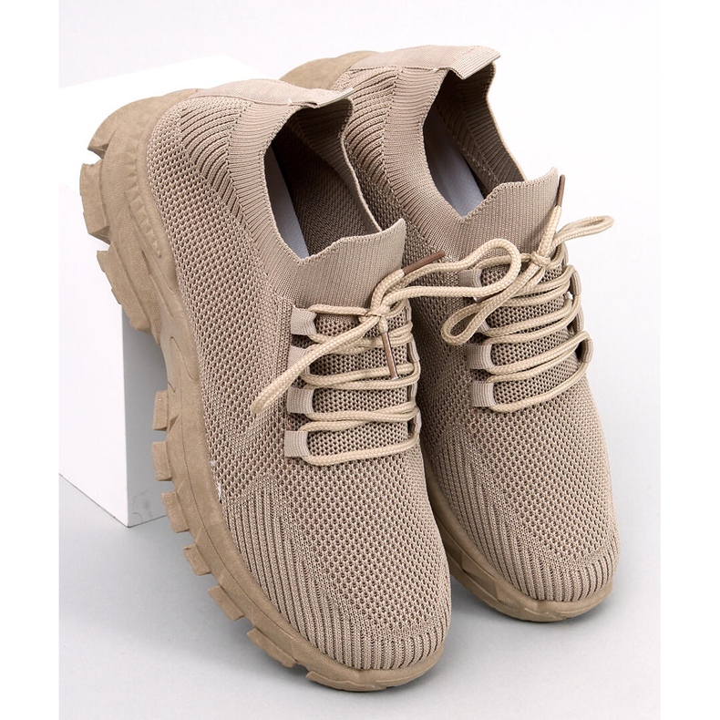 Sneakers calzino Maure Khaki beige 1
