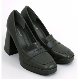 Entee Mocassini tacco verde 1