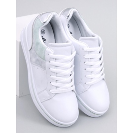 Sneakers con zeppa Tobey Green bianca 1