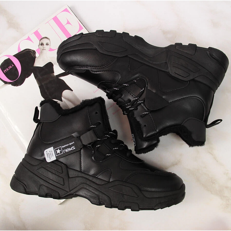 News Sneakers isolanti da donna con suola spessa, nere NOVITÀ nero 2