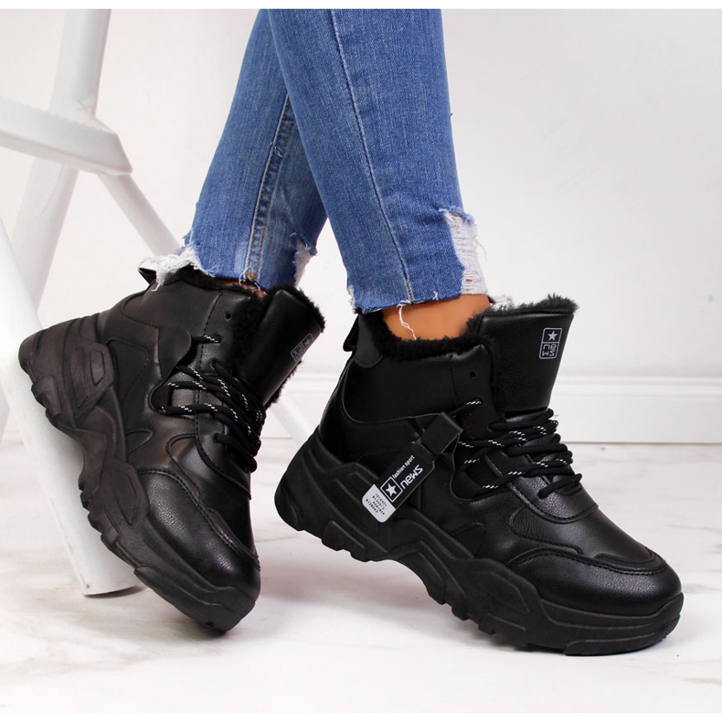 News Sneakers isolanti da donna con suola spessa, nere NOVITÀ nero 1