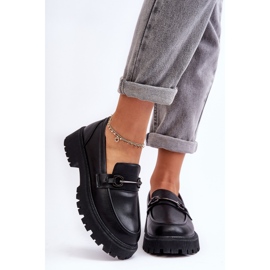 PE1 Mocassini Platform Donna in Pelle Nero Detes 1