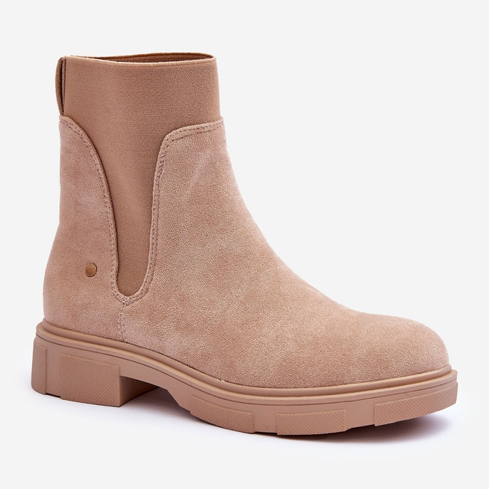 Stivali Jodhpur in pelle scamosciata da donna Beige Tannaz 1