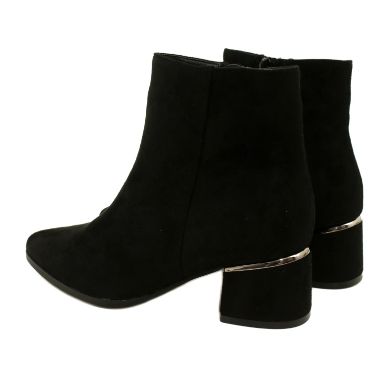 Evento Stivali in pelle scamosciata con decorazione argento, Nero 23BT35-6420 4
