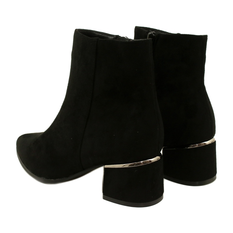 Evento Stivali in pelle scamosciata con decorazione argento, Nero 23BT35-6420 3