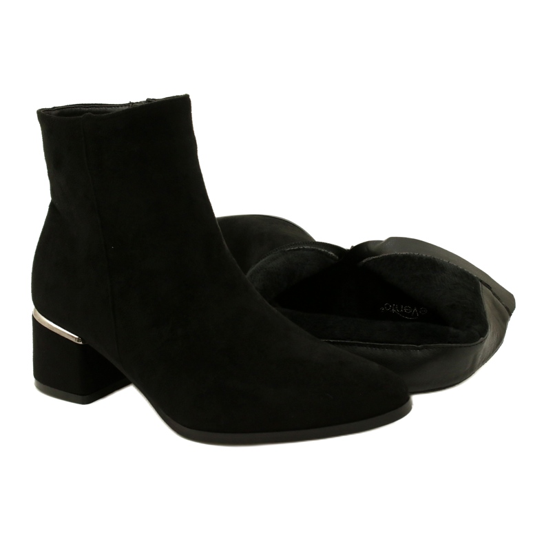 Evento Stivali in pelle scamosciata con decorazione argento, Nero 23BT35-6420 5