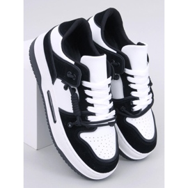 Clavell Sneakers nere con suola alta bianco 1